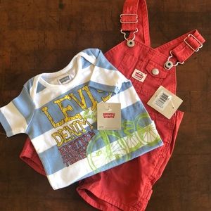NWT Levi’s baby short set 6/9M